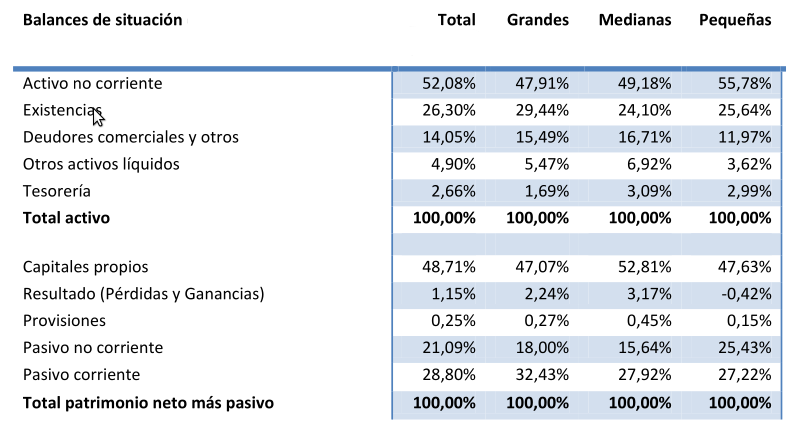 Anàlisi longitudinal de l'estructura econòmica i financera d'un sector productiu (10 anys)
